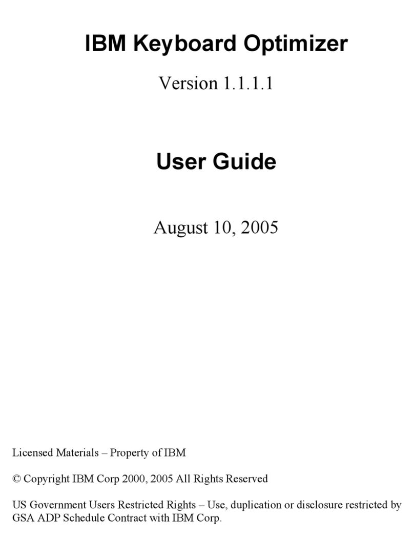 IBM Keyboard Optimizer User manual