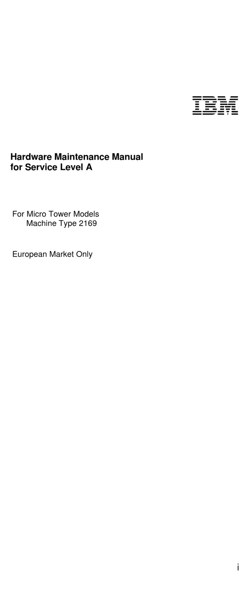 IBM MICRO TOWER 2169 Owner's manual IBM MICRO TOWER 2169 Owner's manual