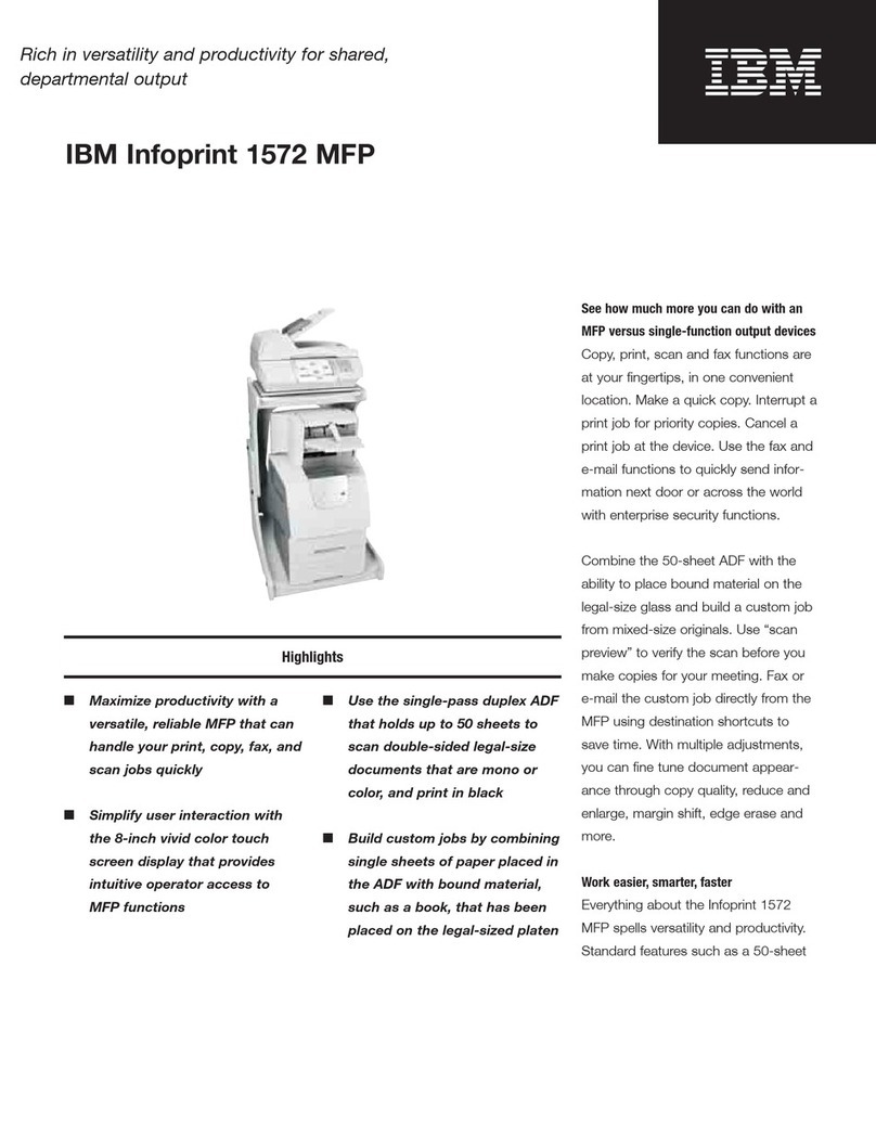 IBM Infoprint 1572 MFP User manual