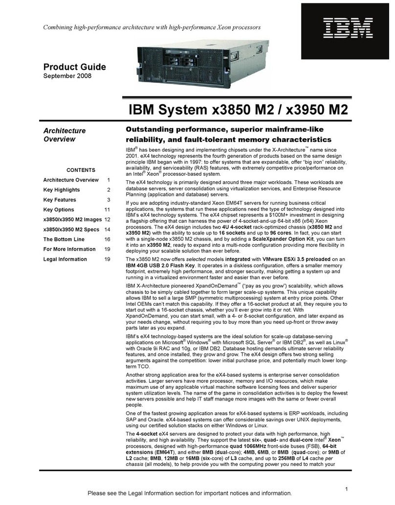 IBM System x3850 M2 User manual IBM System x3850 M2 User manual