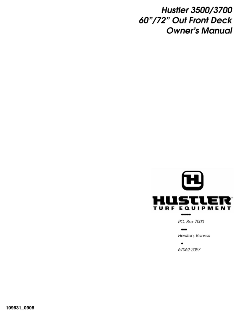HUSTLER 60"/72" Out Front Deck 3500/3700 User manual