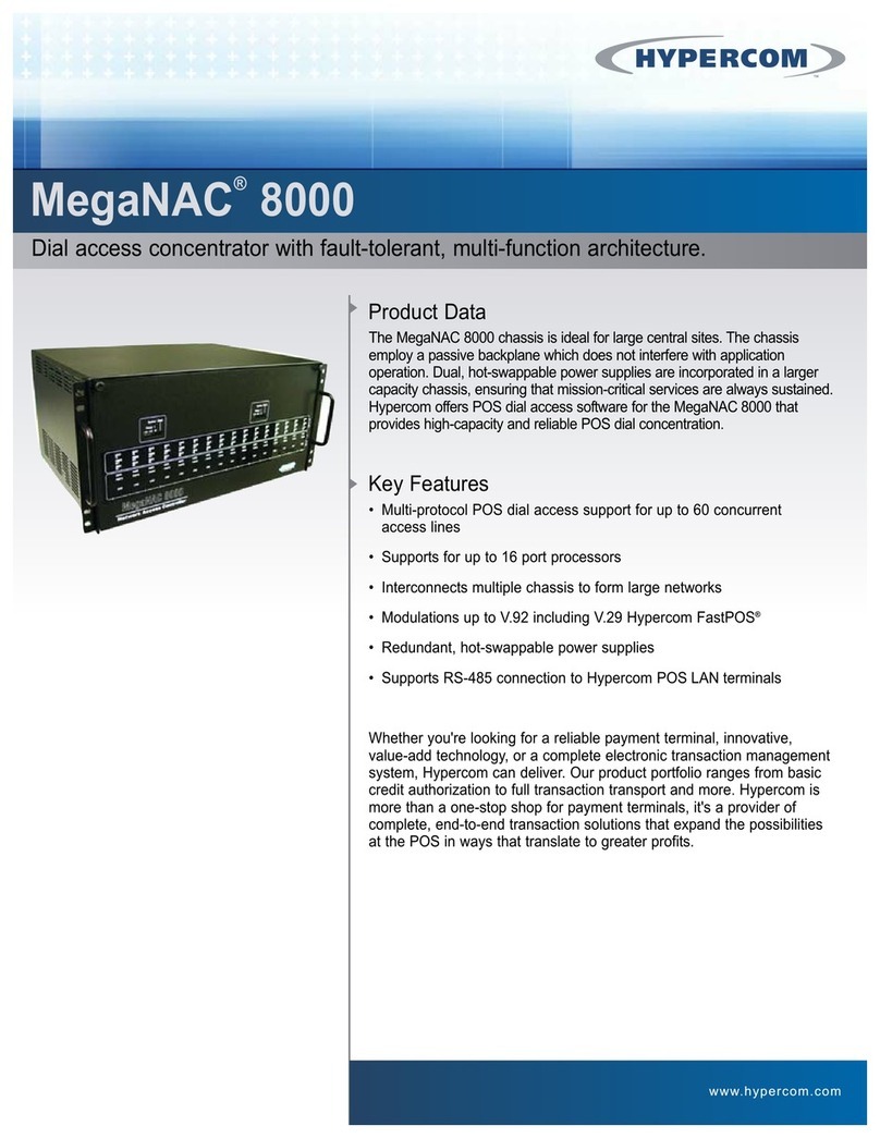 Hypercom MegaNAC 8000 Operation manual