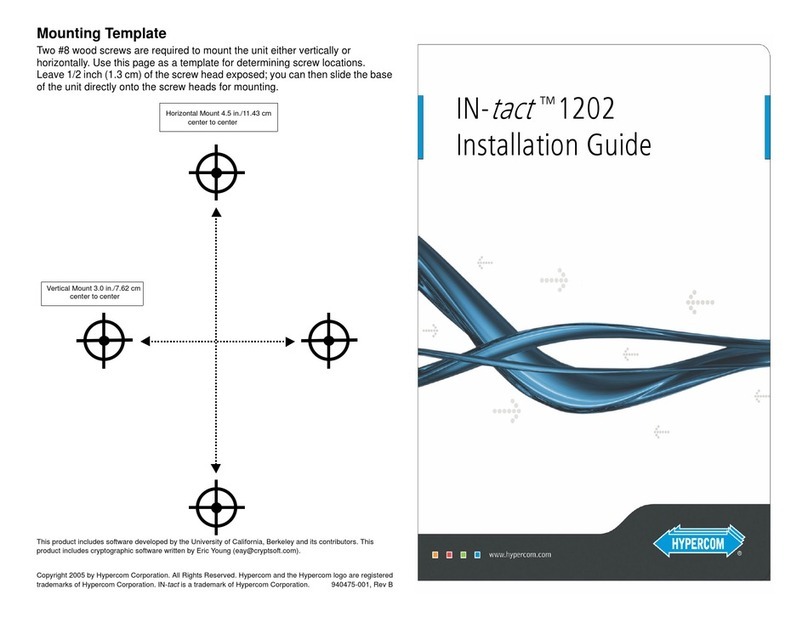 Hypercom IN-tact 1202 installation guide