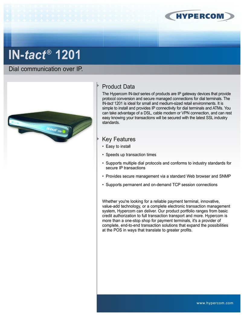 Hypercom IN-tact 1201 Brochure & specs
