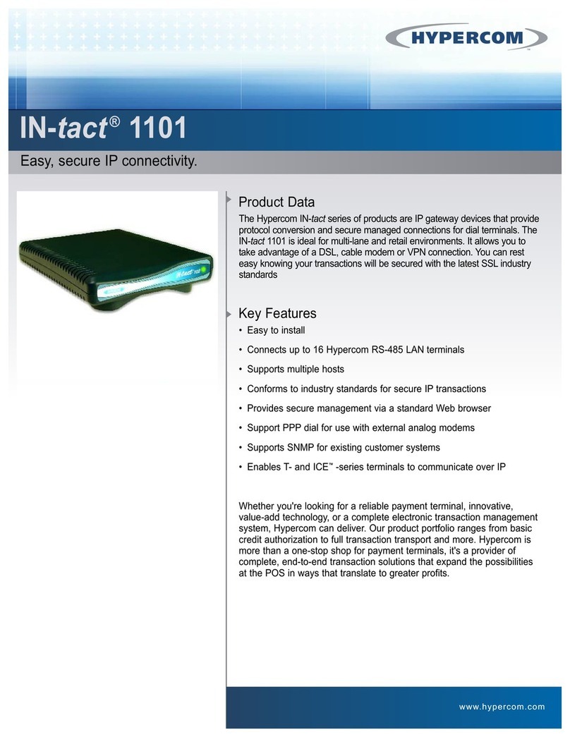 Hypercom IN-tact 1101 User manual