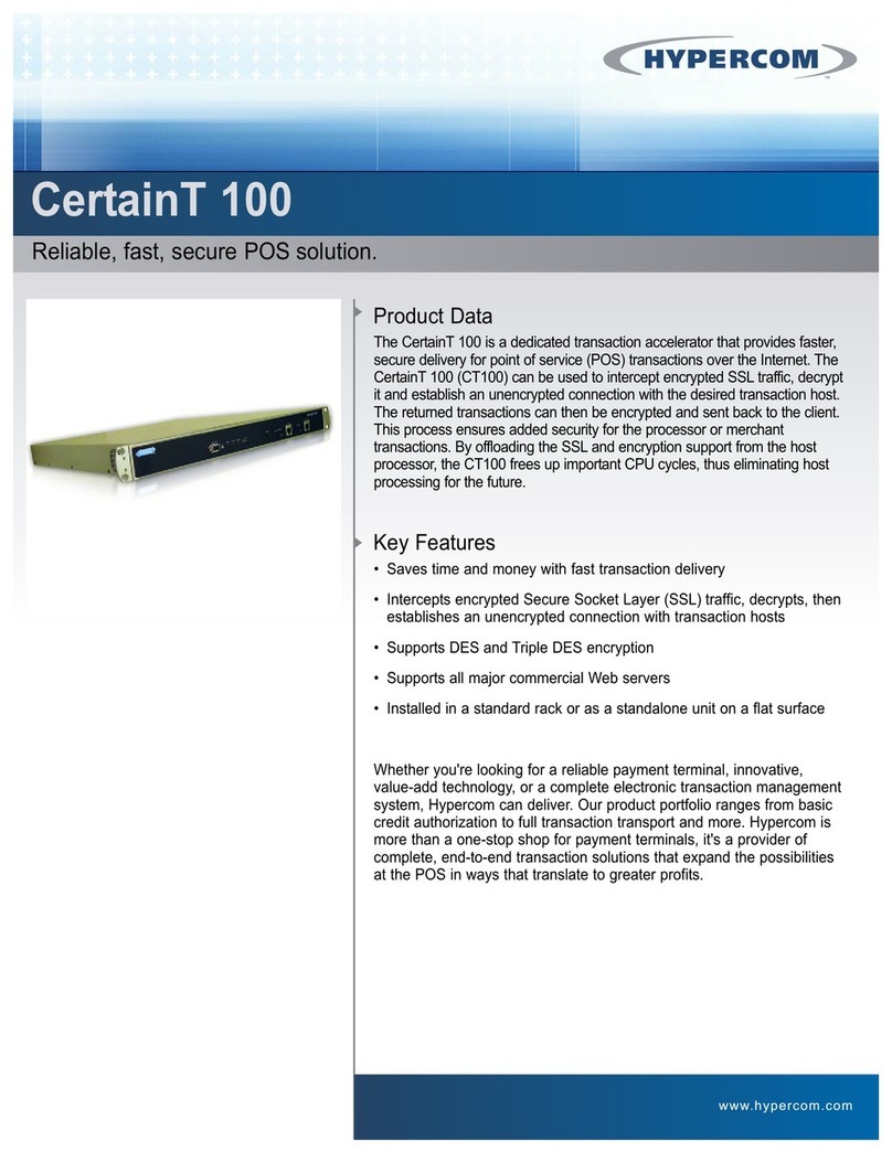 Hypercom CertainT 100 User manual