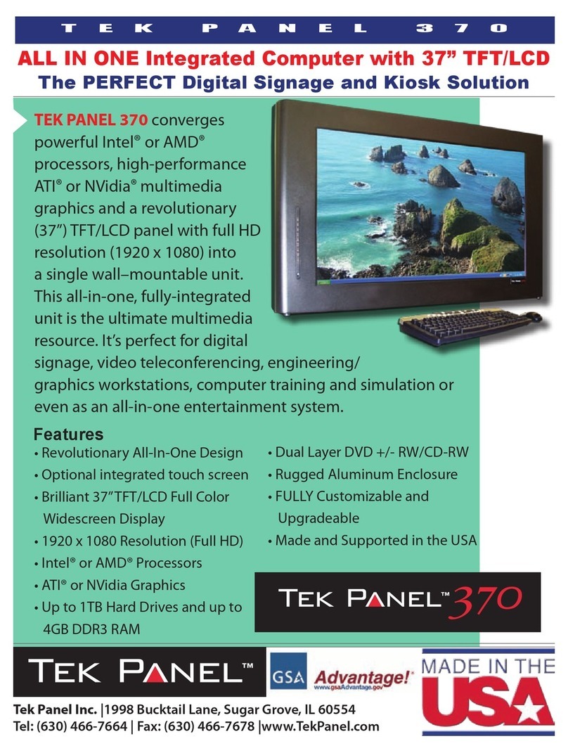 Tek Panel Tek Panel 370 User manual