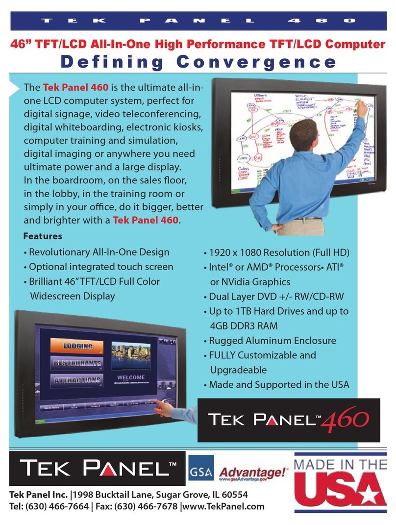 Tek Panel Tek Panel 460 Specification sheet