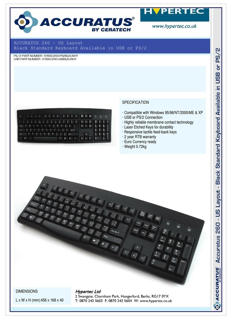 Ceratech Accuratus KYBAC260-PS2BLKUSHY specification