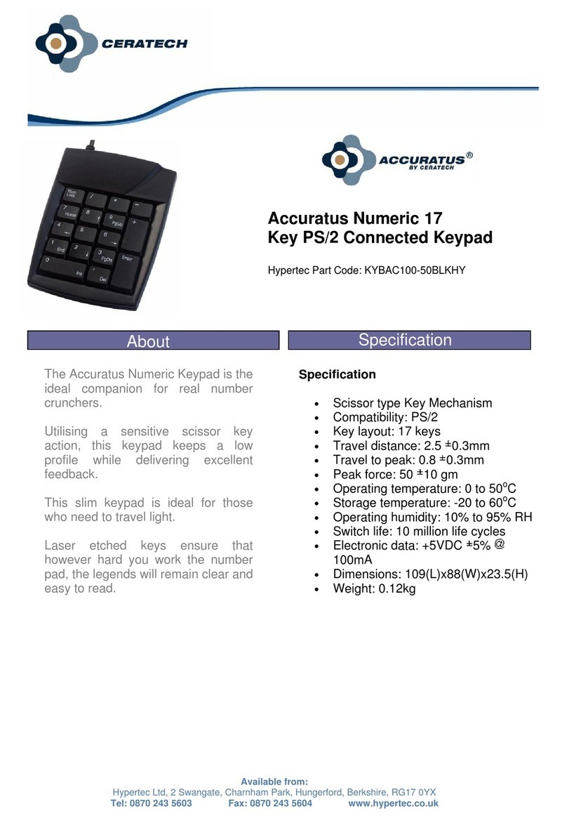 Ceratech Accuratus KYBAC100-50BLKHY specification