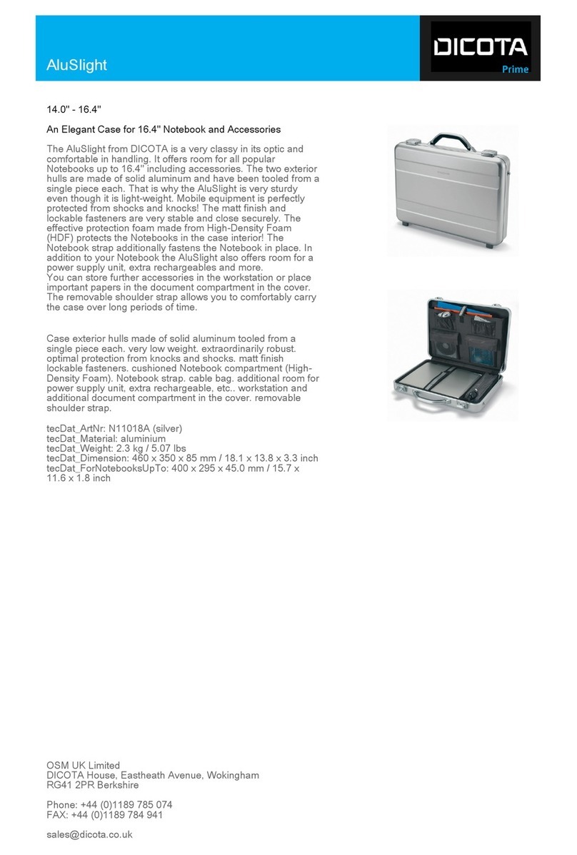 Dicota N11018AHY Owner's manual Dicota N11018AHY Owner's manual