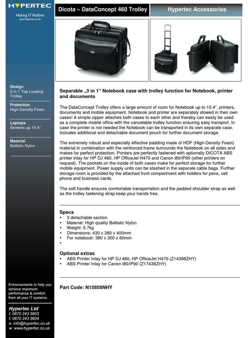 Dicota N15858NHY Specification sheet Dicota N15858NHY Specification sheet