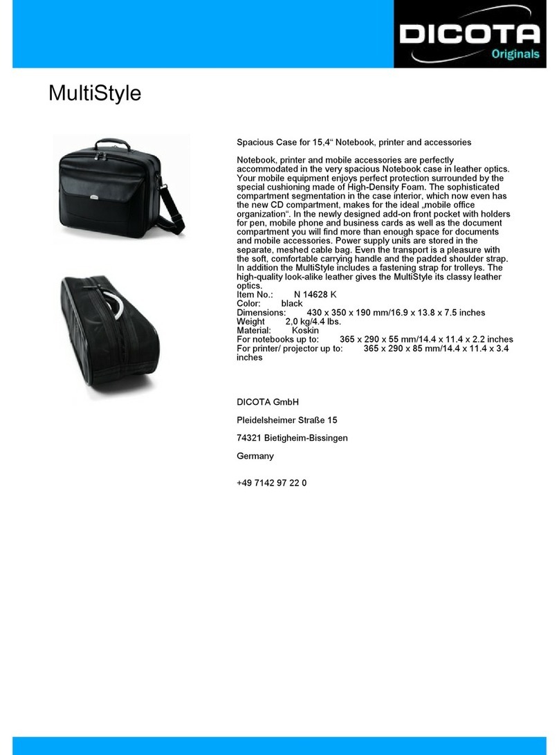 Dicota N14628KHY Specification sheet Dicota N14628KHY Specification sheet