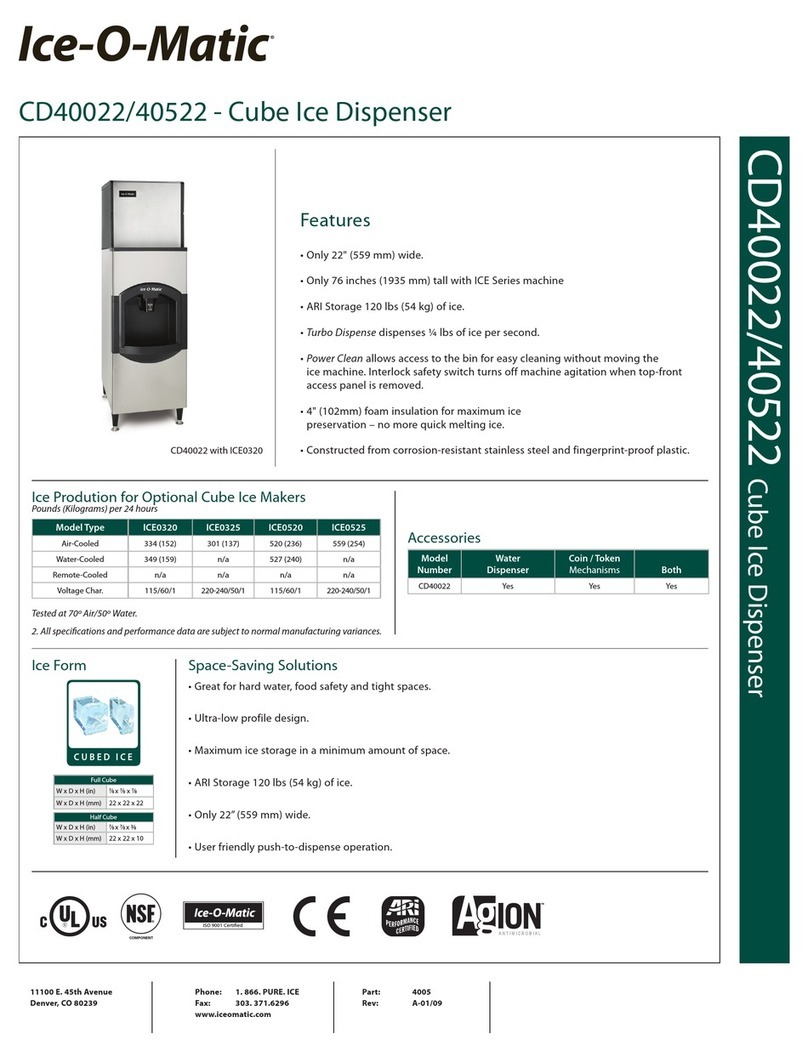 Ice-O-Matic CD40022 Series User manual Ice-O-Matic CD40022 Series User manual