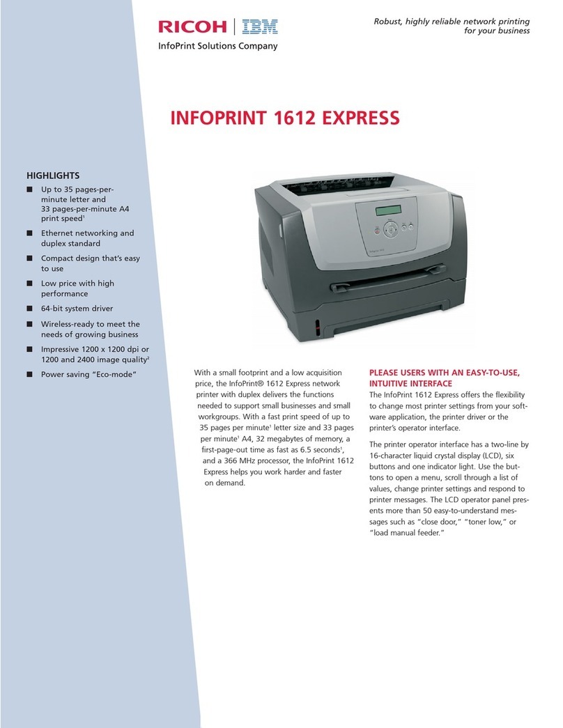 Ricoh InfoPrint 1612 User manual