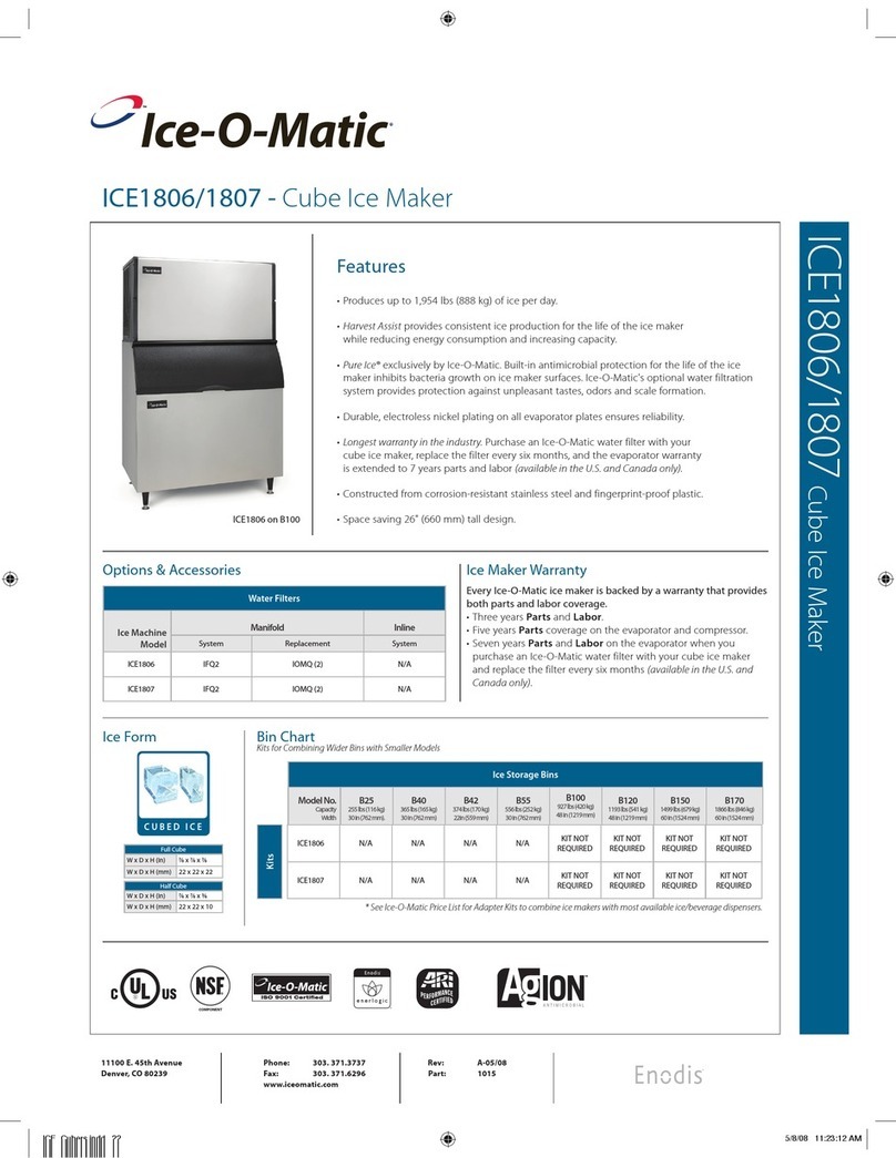 Ice-O-Matic ICE1806 Series User manual