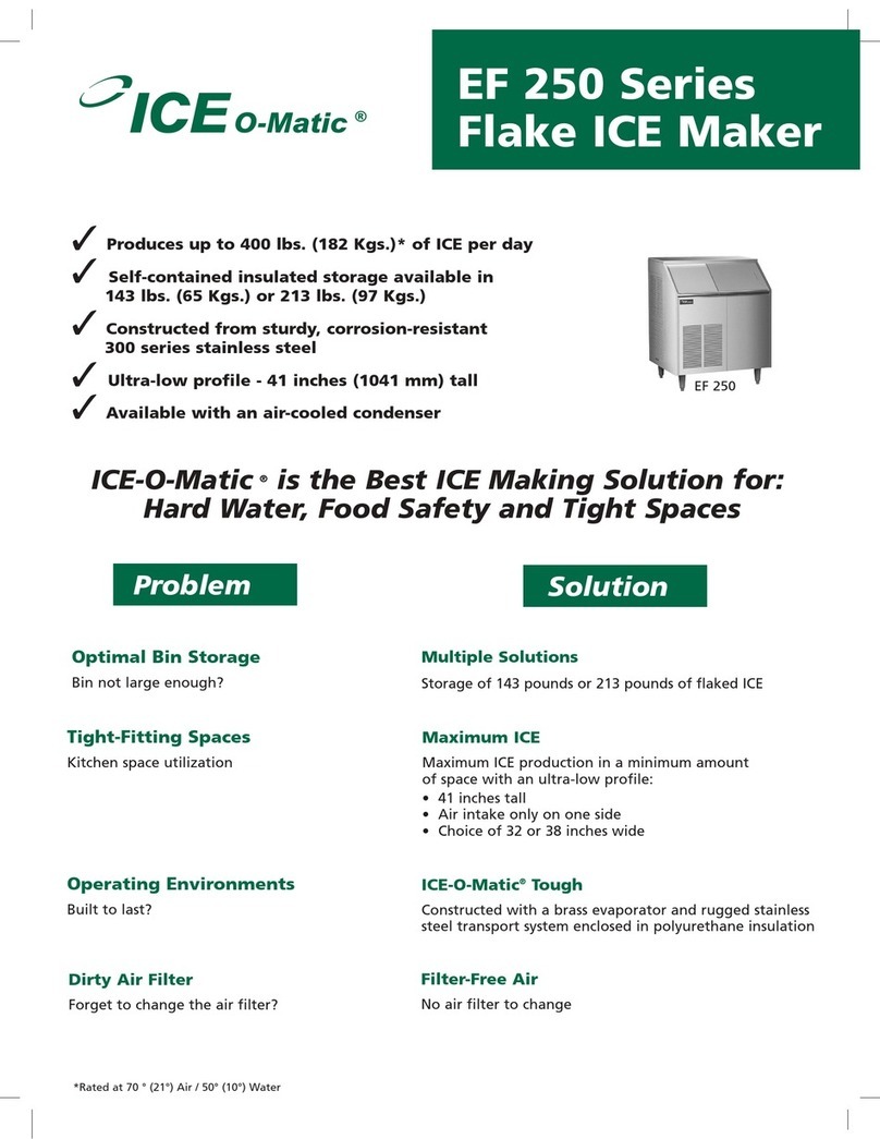 Ice-O-Matic EF250A32S User manual Ice-O-Matic EF250A32S User manual