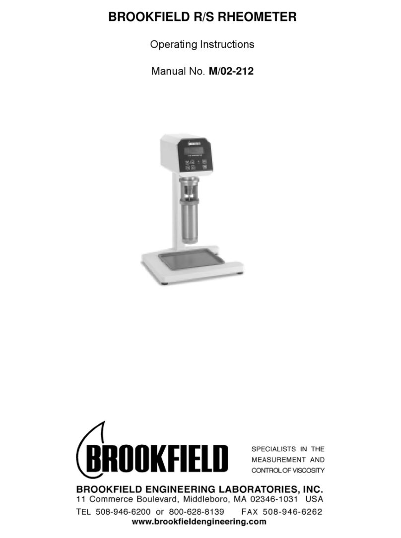 Brookfield R/S Rheometer M/02-212 operating instructions