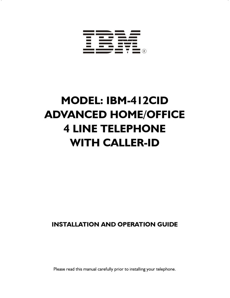 IBM 4 LINE TELEPHONE WITH CALLER ID -412CID Installation and operation guide