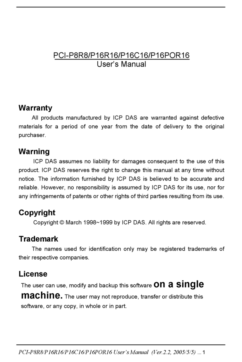 ICP DAS USA PCI-P16C16 User manual ICP DAS USA PCI-P16C16 User manual