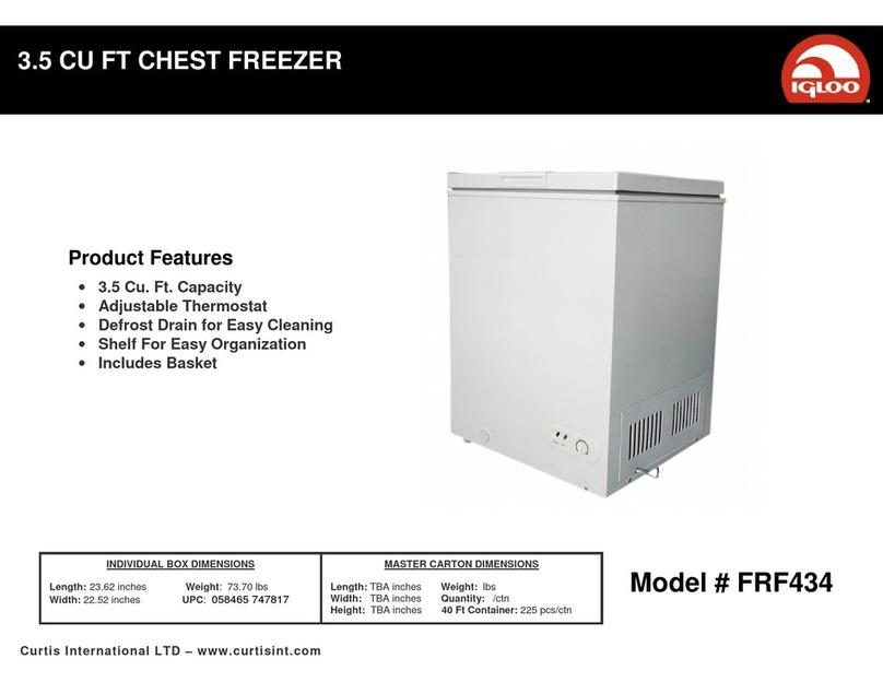 Igloo FRF434 Operation manual Igloo FRF434 Operation manual