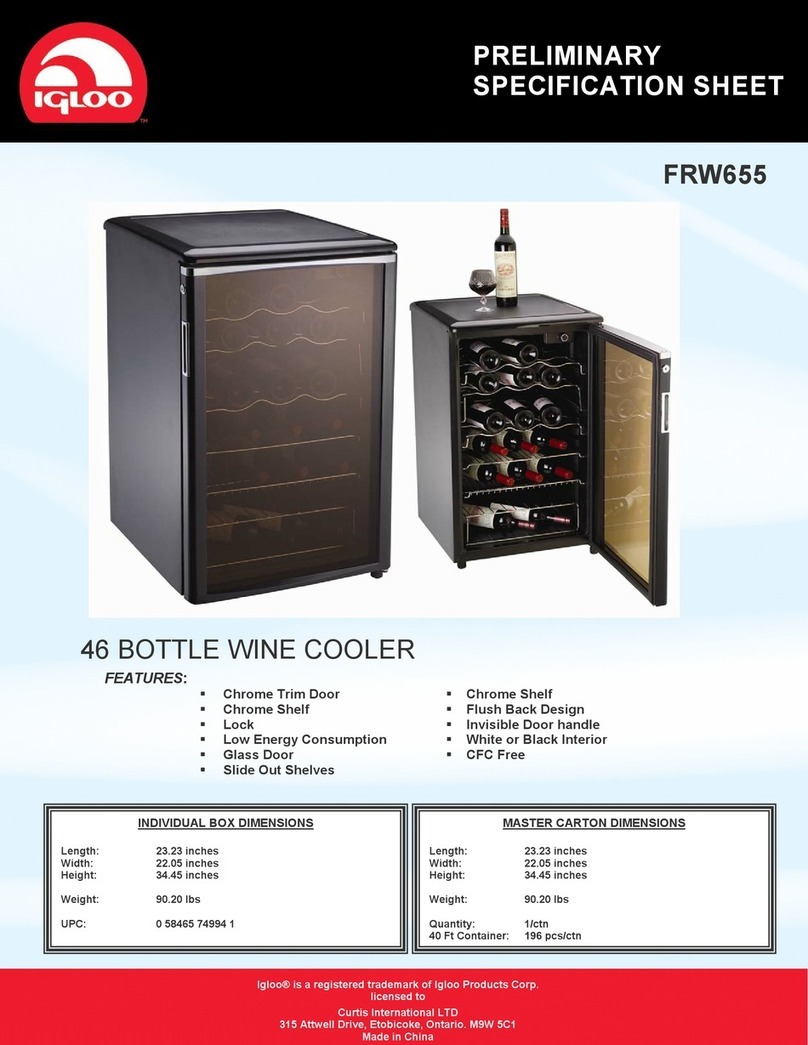 Igloo FRW655 Specification sheet