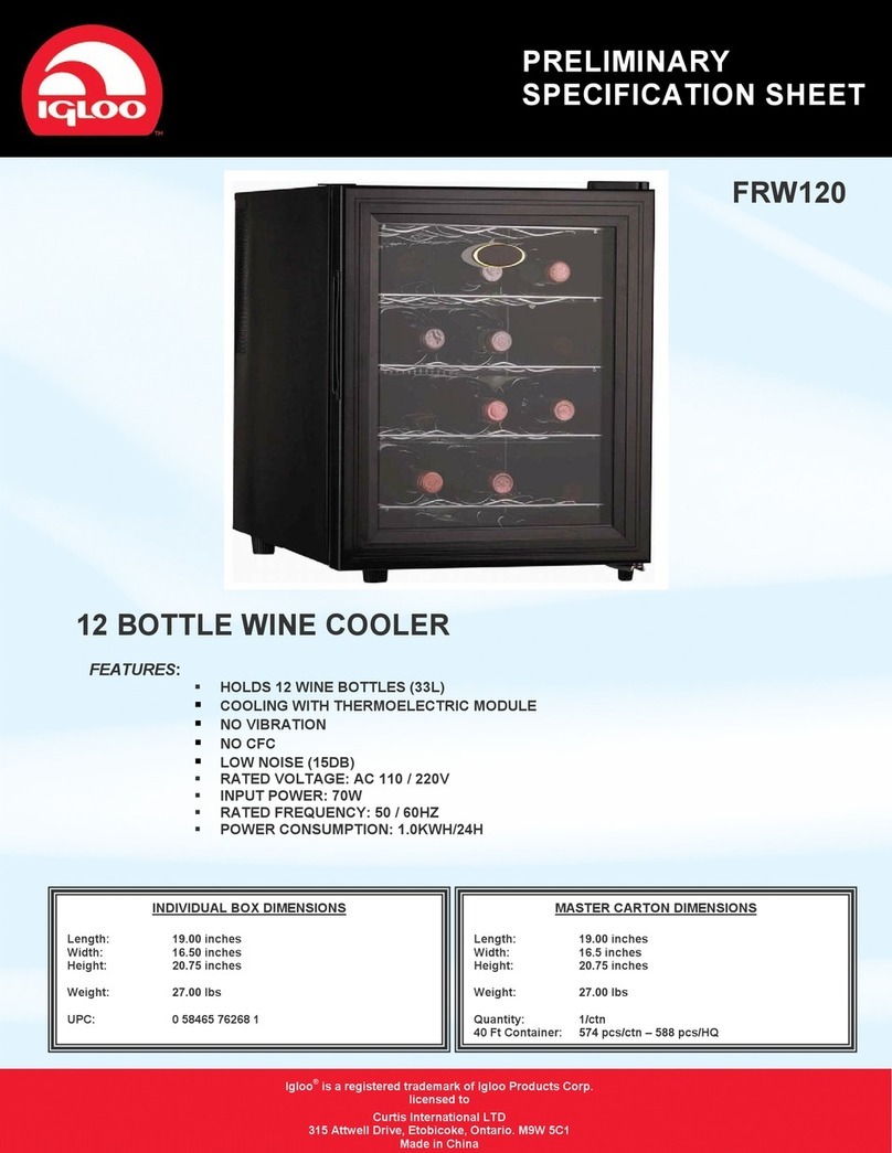 Igloo FRW120 Specification sheet