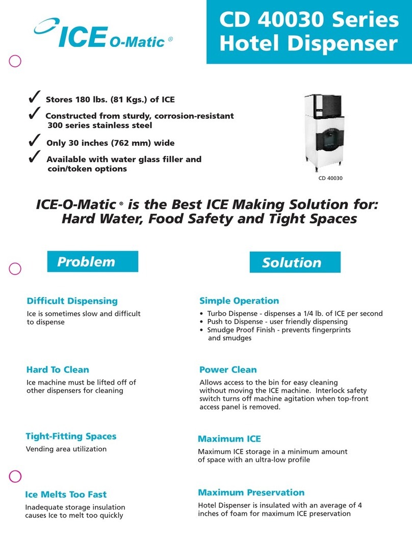 Ice-O-Matic Hotel Dispenser CD 40030 Series User manual Ice-O-Matic Hotel Dispenser CD 40030 Series User manual
