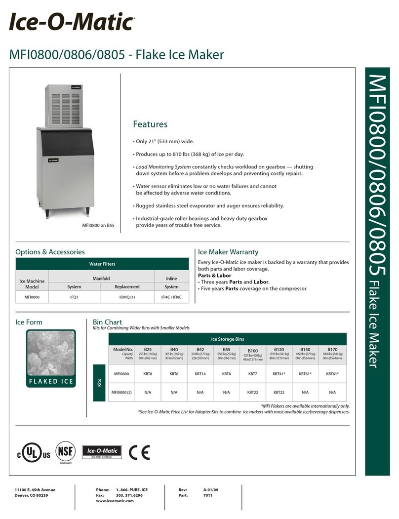 Ice-O-Matic MFI0800 Specifications