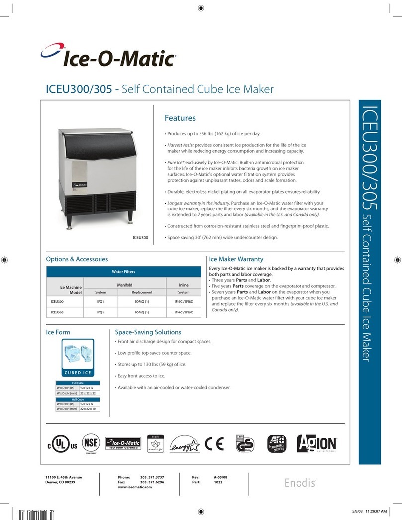 Ice-O-Matic ICEU300 Series User manual Ice-O-Matic ICEU300 Series User manual