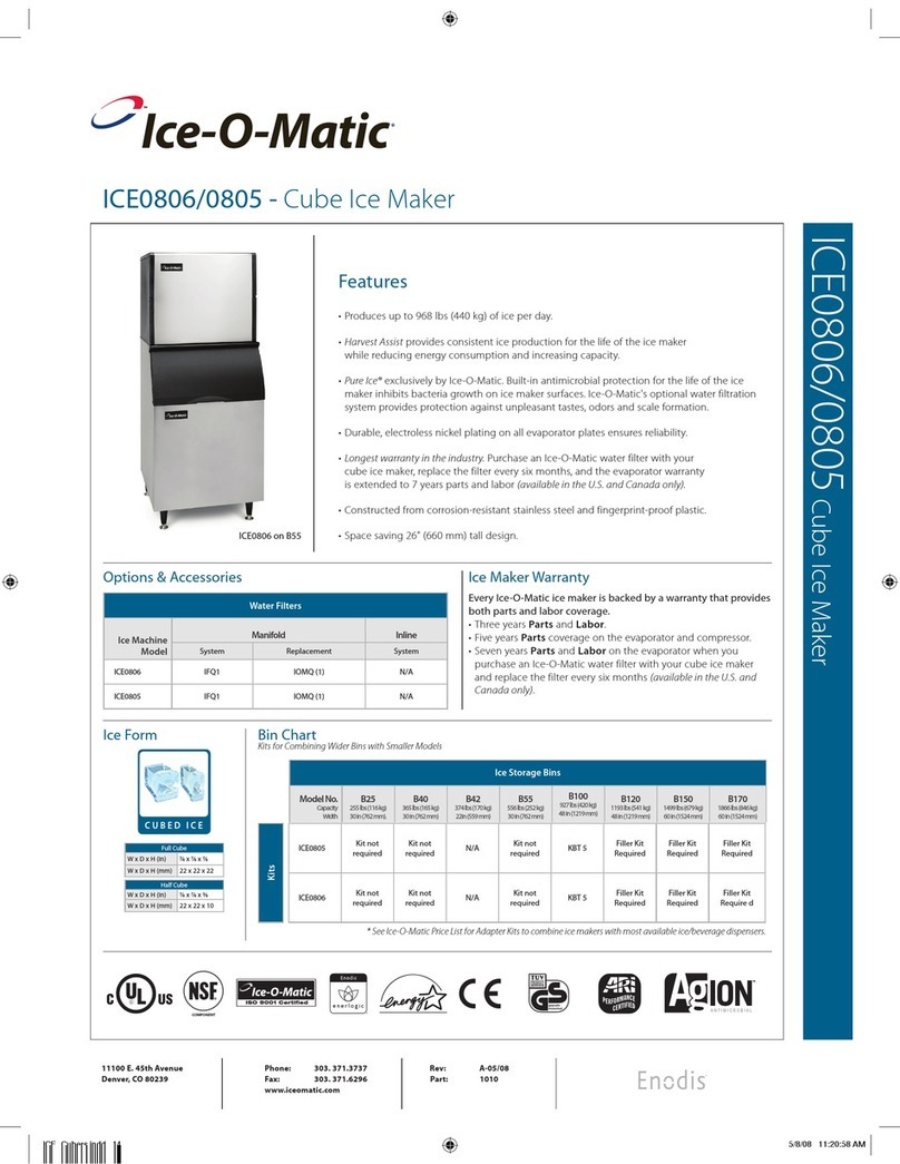 Ice-O-Matic ICE0805 Series User manual