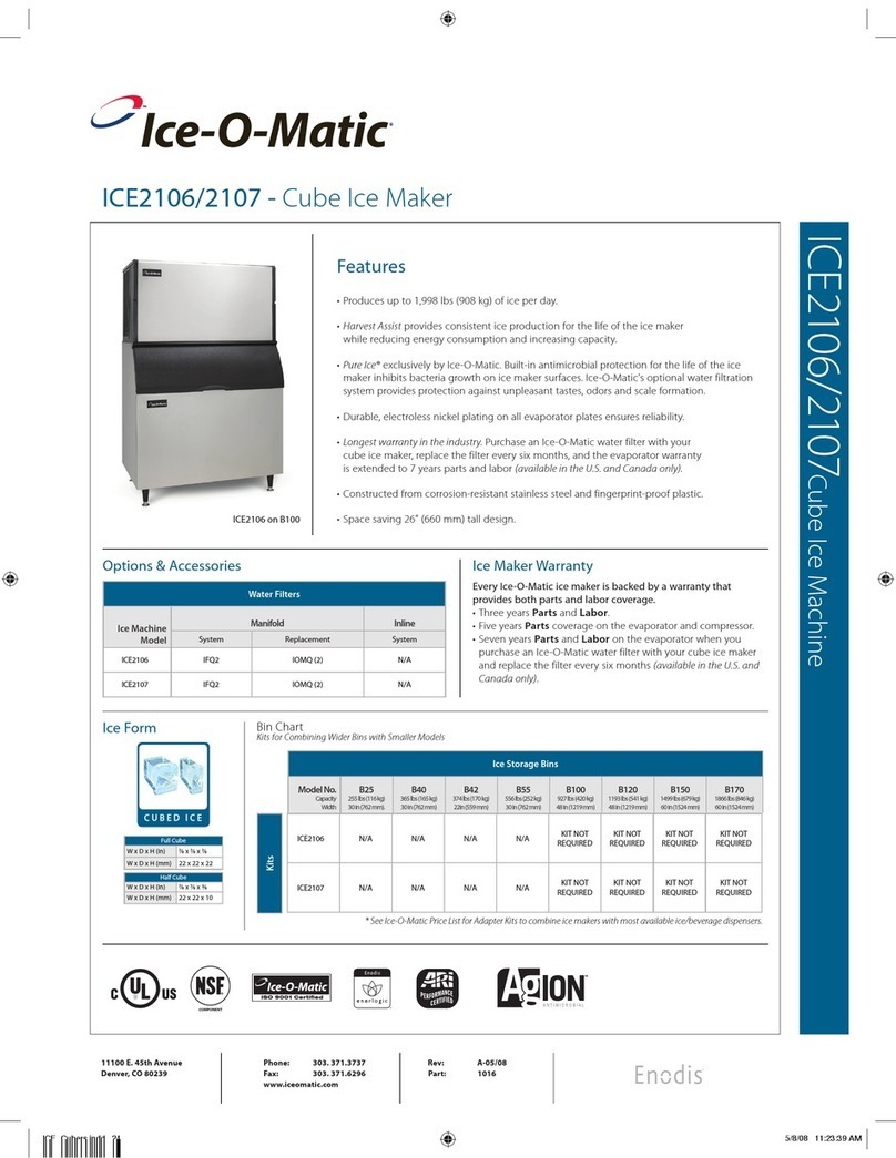 Ice-O-Matic ICE2106 Series User manual Ice-O-Matic ICE2106 Series User manual