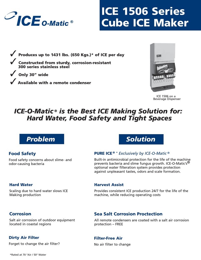 Ice-O-Matic ICE1506 Series User manual Ice-O-Matic ICE1506 Series User manual
