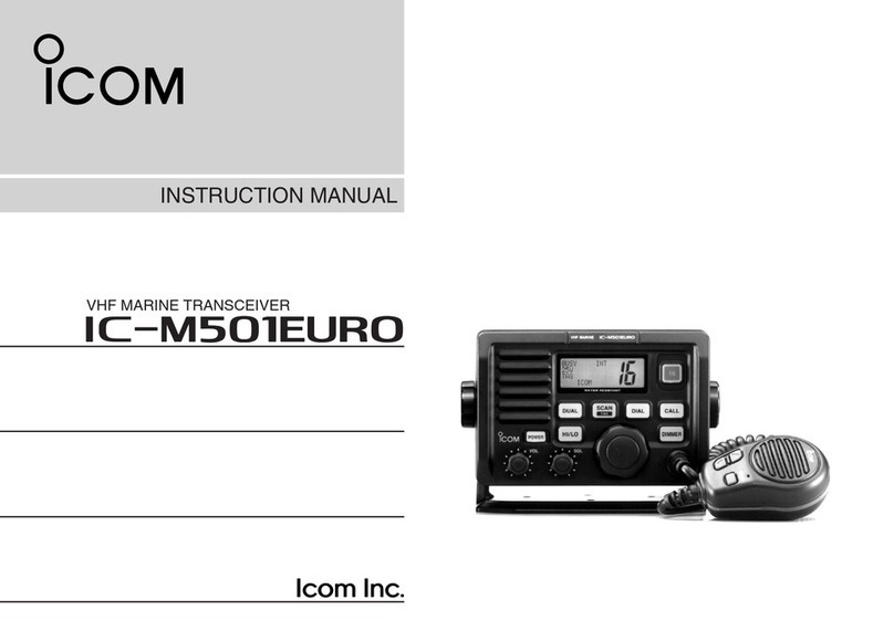 Icom VHF MARINE TRANSCEIVER IC-M501EURO instruction manual