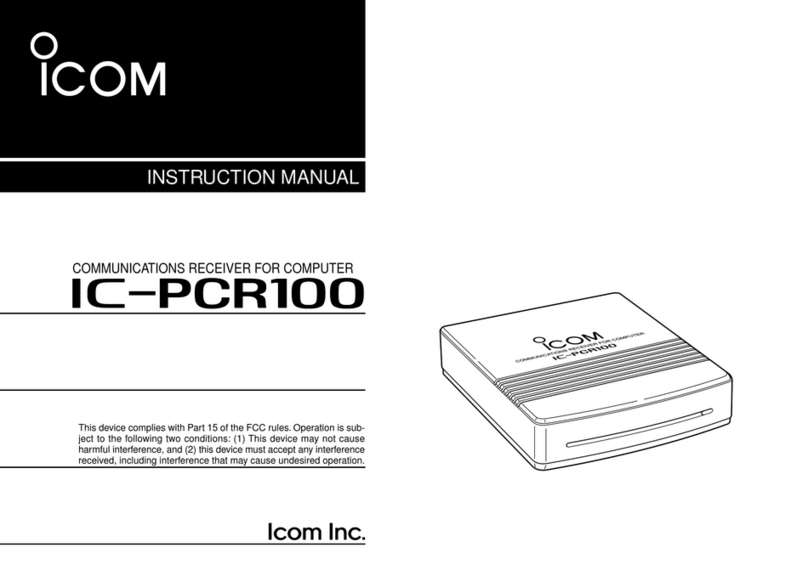 Icom COMMUNICATION RECEIVER IC PCR100 User manual