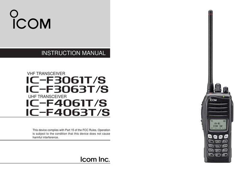 Icom IC-F3061T/S instruction manual