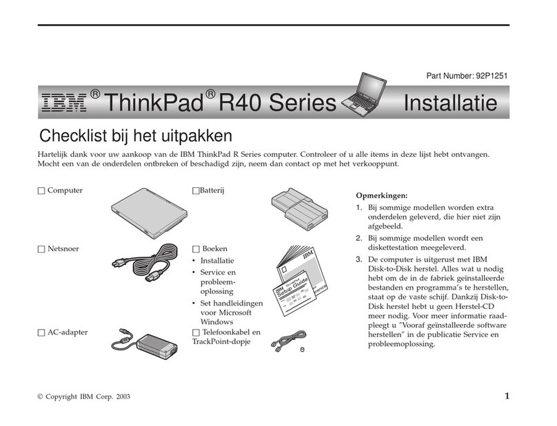 IBM ThinkPad R40 User manual