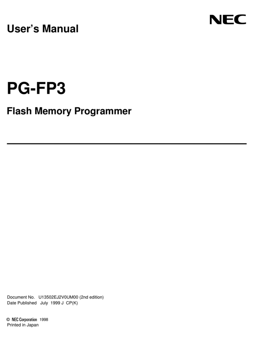 NEC Flash Memory Programmer PG-FP3 User manual