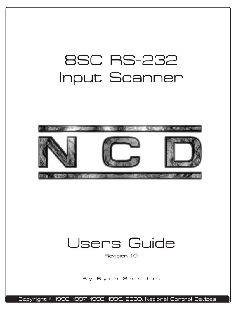 NCD Input Scanner RS-232 user guide