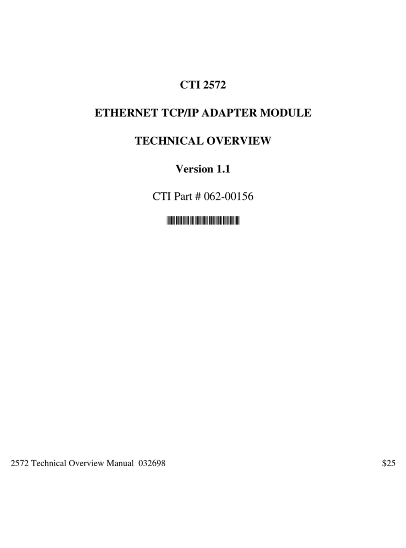 Control Technologies Ethernet TCP/IP Adapter Module CTI 2572 Technical overview Control Technologies Ethernet TCP/IP Adapter Module CTI 2572 Technical overview