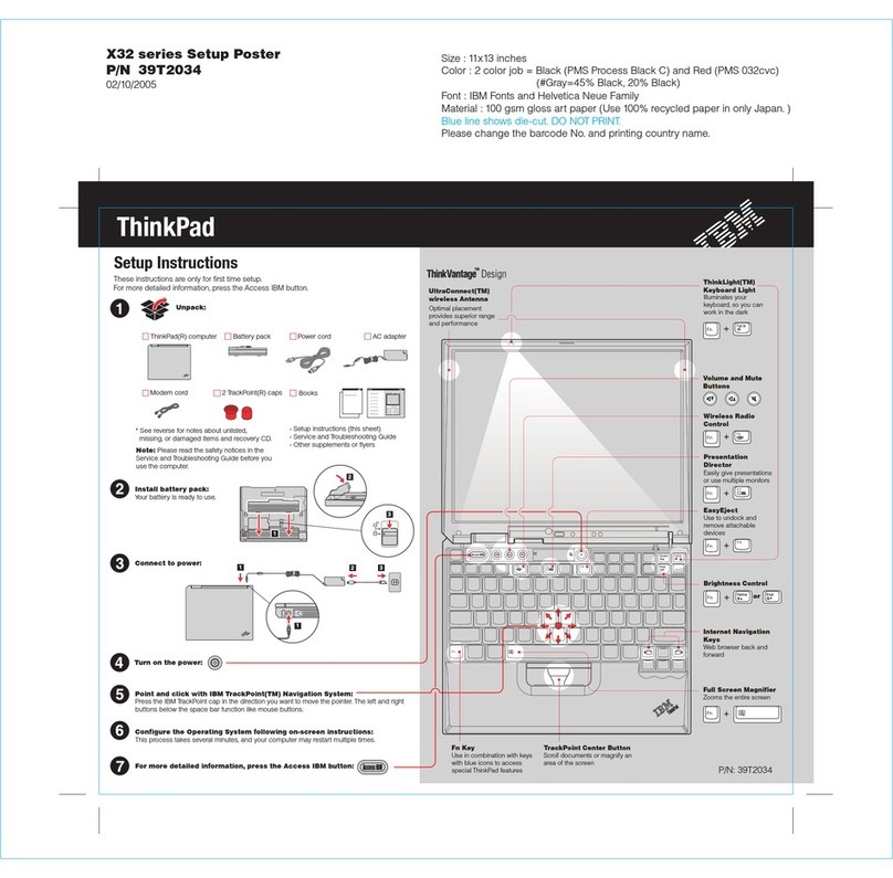 IBM THINKPAD X32 - User manual