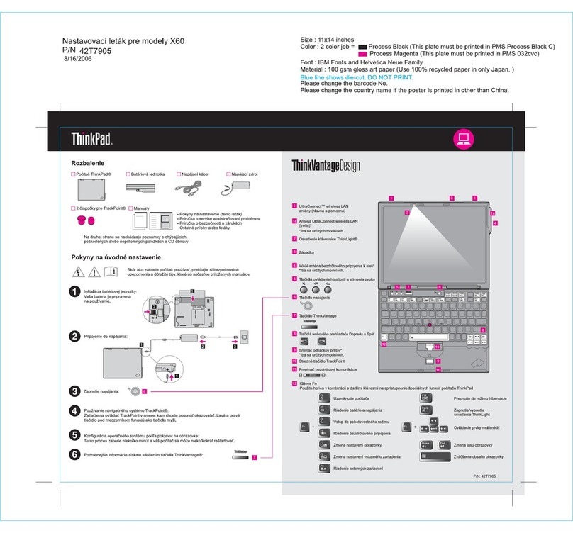 IBM THINKPAD X60 Manual