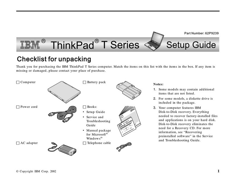 IBM THINKPAD T30 - user manual