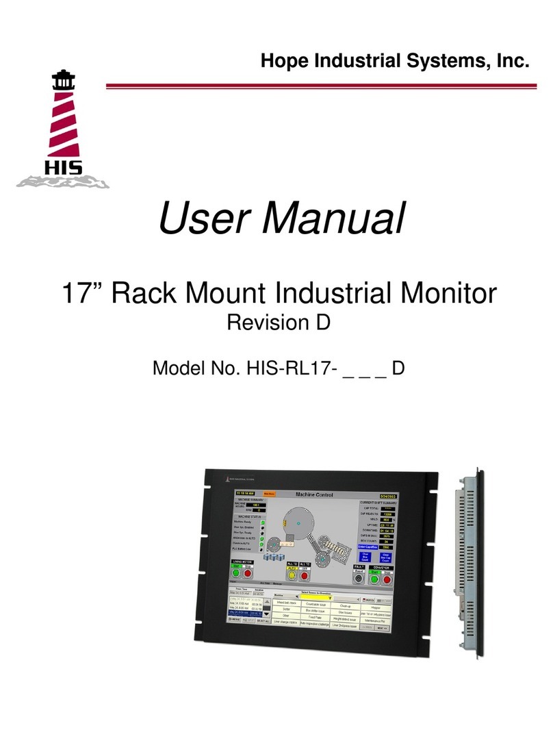 HIS Rack Mount Industrial Monitor HIS-RL17 user manual
