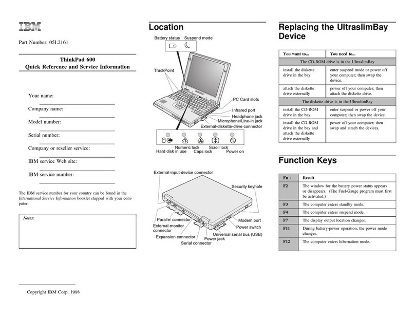 IBM ThinkPad 600 User manual