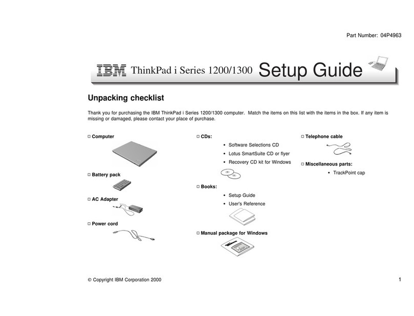 IBM THINKPAD I 1200 - User manual