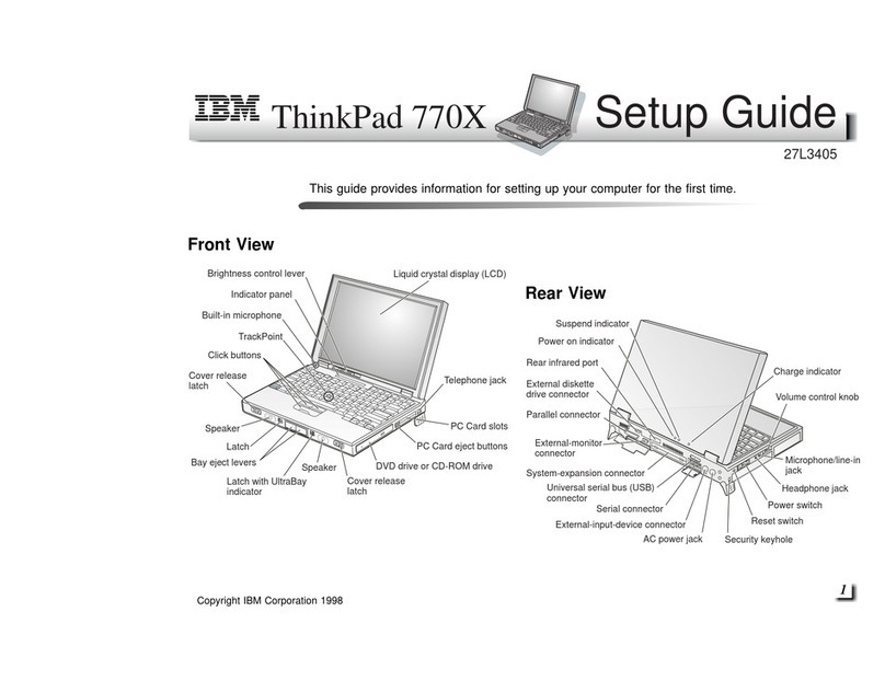 IBM ThinkPad 770X User manual