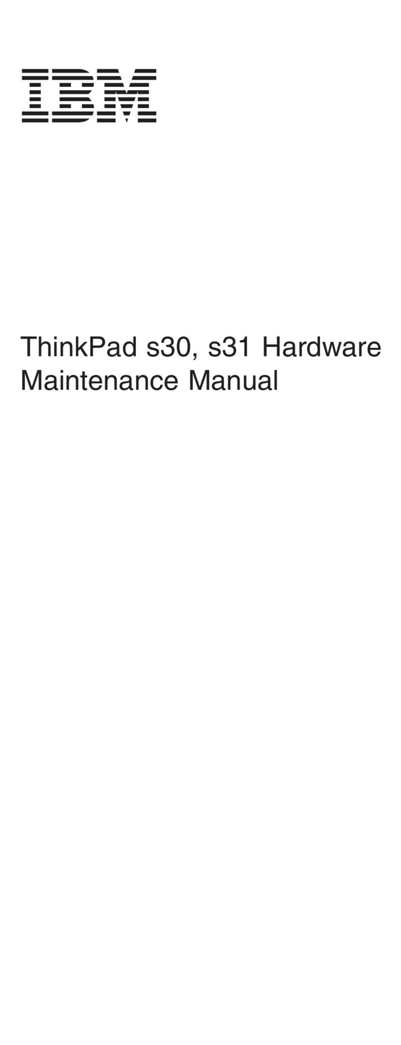 IBM ThinkPad S30 Owner's manual