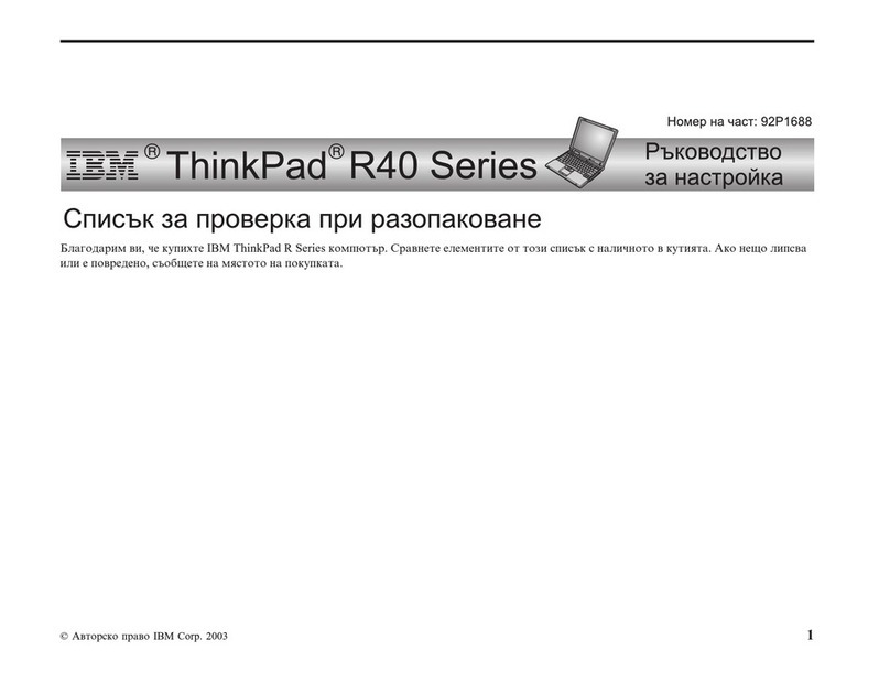 IBM ThinkPad R40 User manual