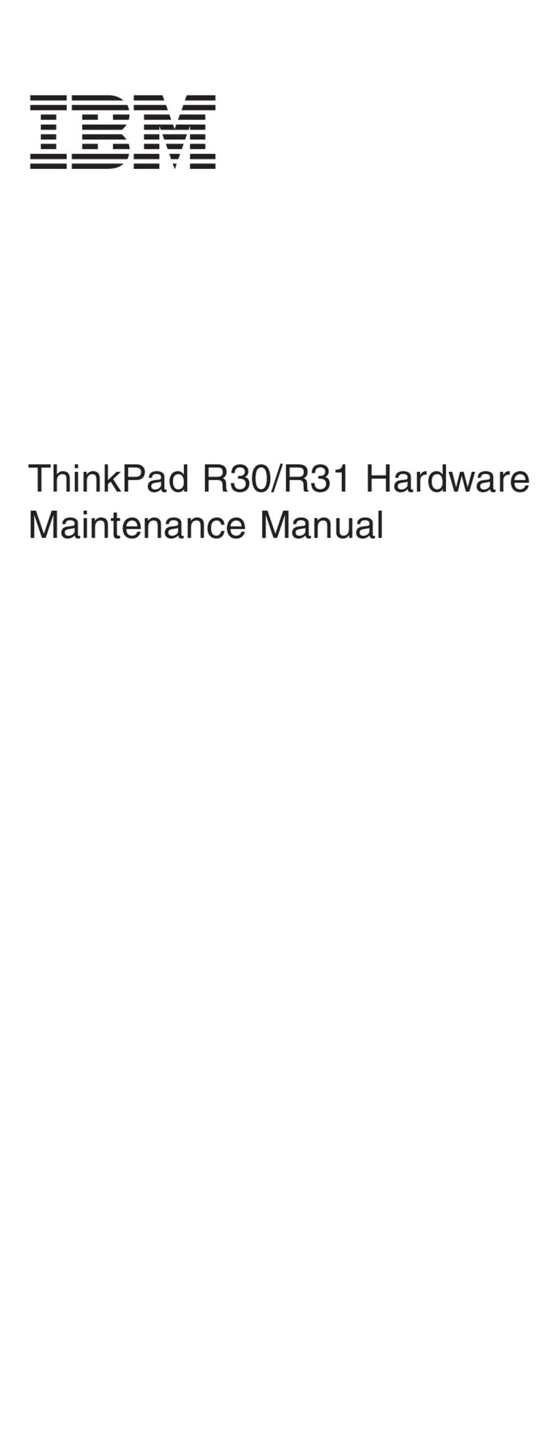 IBM ThinkPad R30 Owner's manual